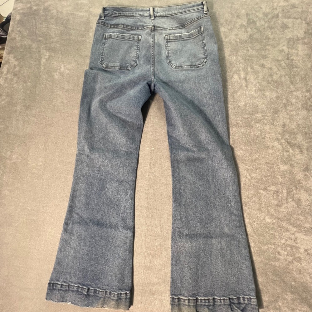 Kensie Jeans Vintage Luxe Savannah High Rise Flare Blue Denim Pants Size 12/31 - Picture 8 of 10